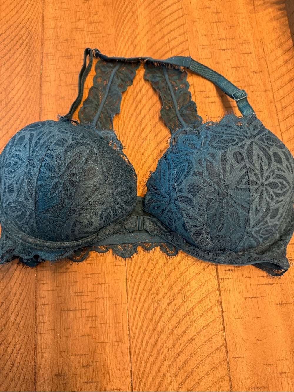 Victoria's Secret Teal Lace Racerback Push-Up Bra